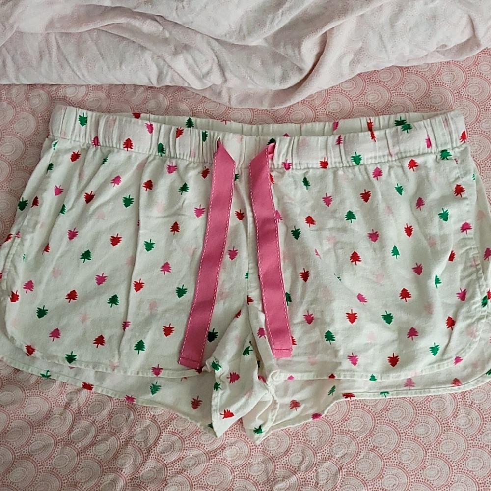 Flannel sleep shorts